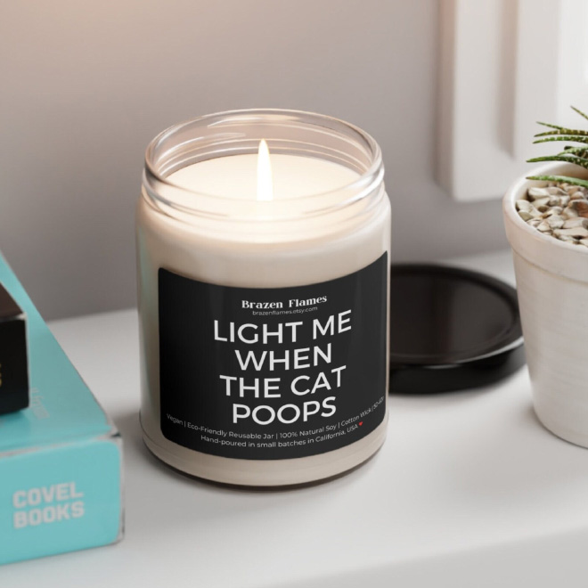 Funny scented candle.