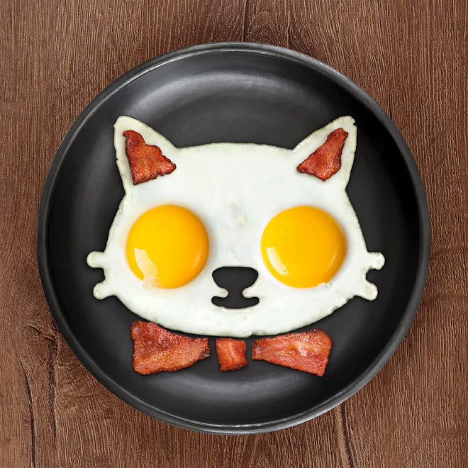 Cat head egg mold.