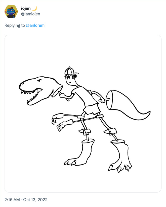 T-Rex drawing.