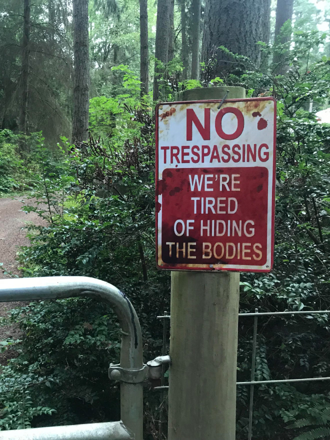Funny warning sign.