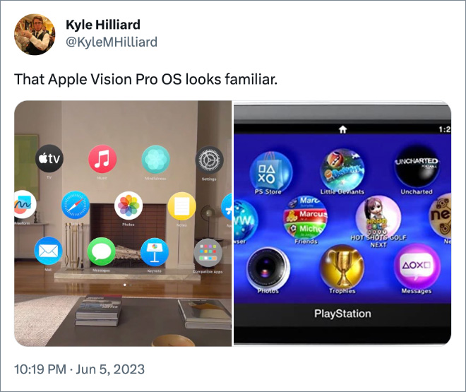That Apple Vision Pro OS looks familiar.