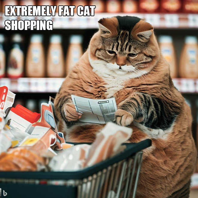 A day in the life of an extremely fat cat.