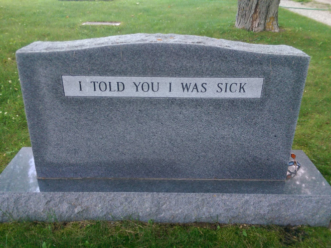 Funny gravestone.