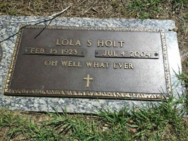 Funny gravestone.