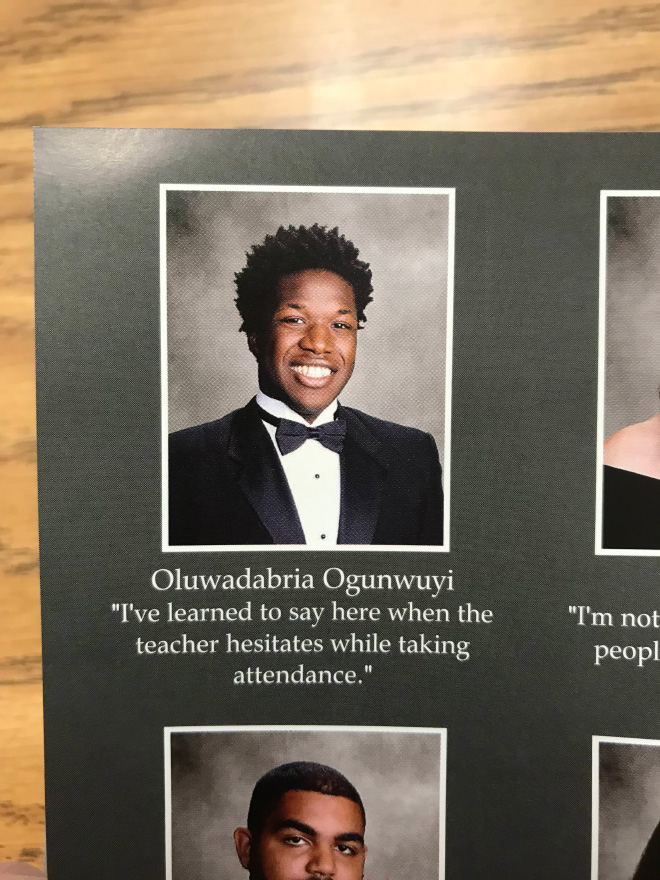 Funny yearbook quotes are the best.