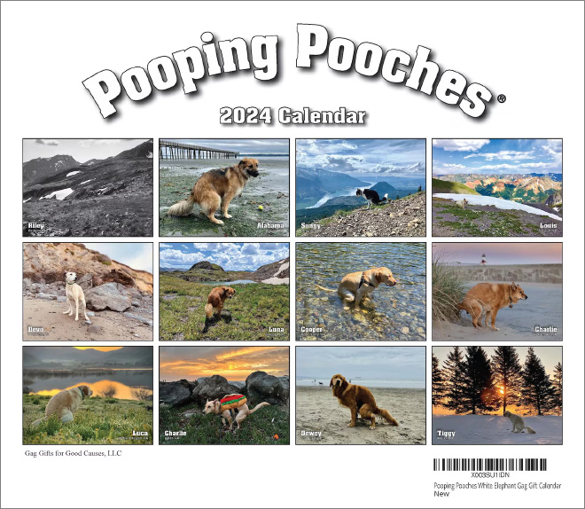 2024 Pooping Pooches Calendar Is Finally Here!
