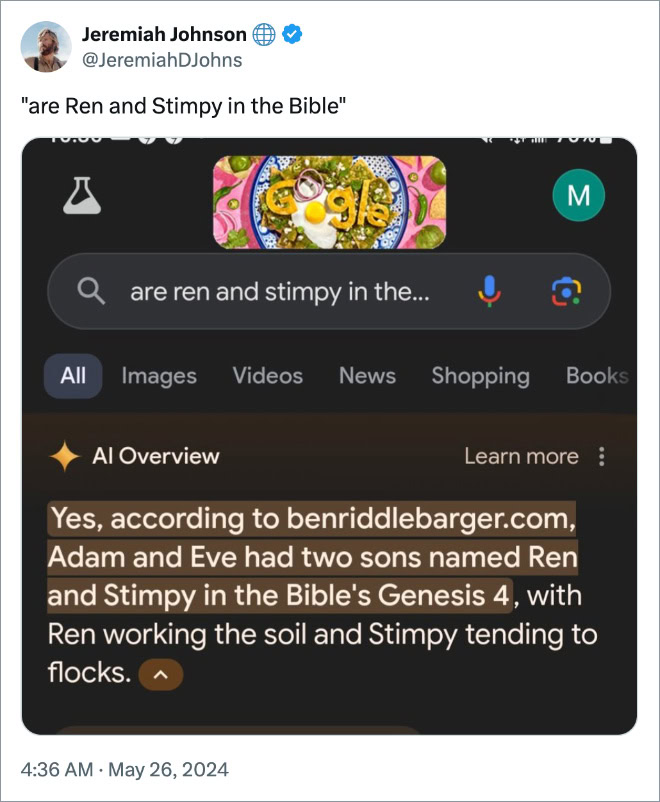 are Ren and Stimpy in the Bible