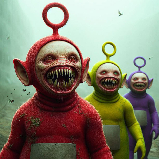 If Teletubbies was a horror movie...