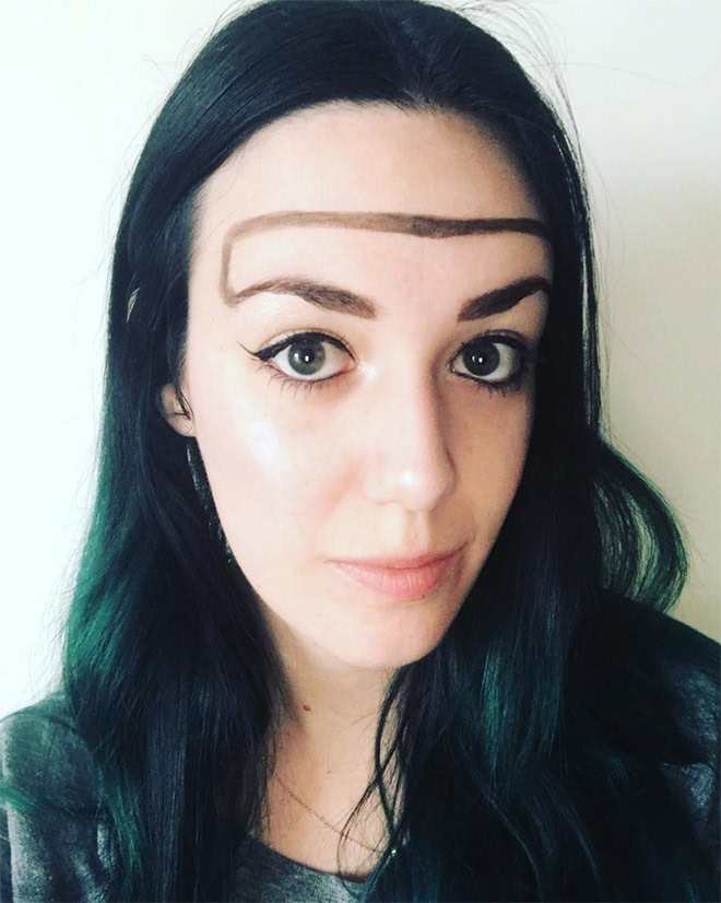 Halo eyebrows.