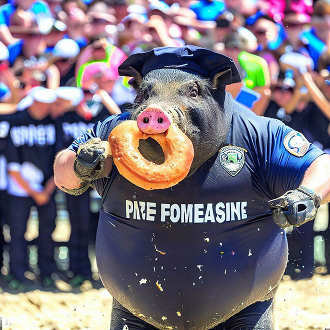 Police donut eating contest.