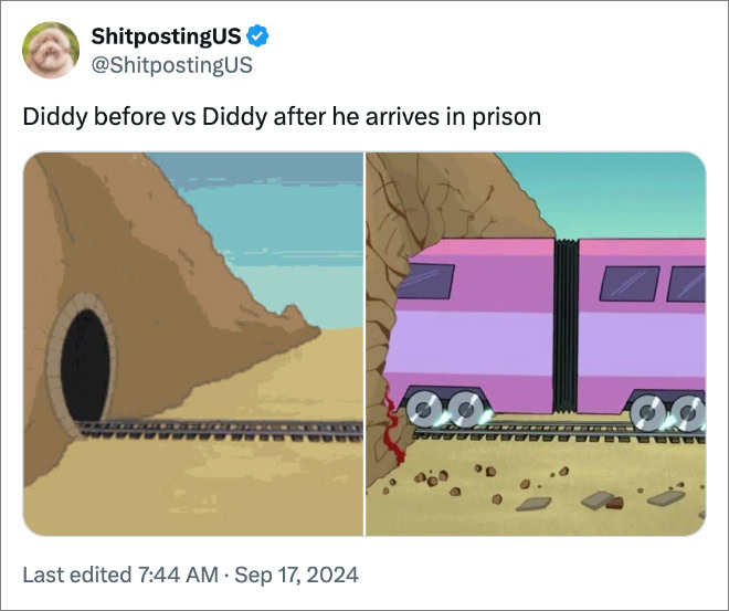 Diddy before vs Diddy after he arrives in prison