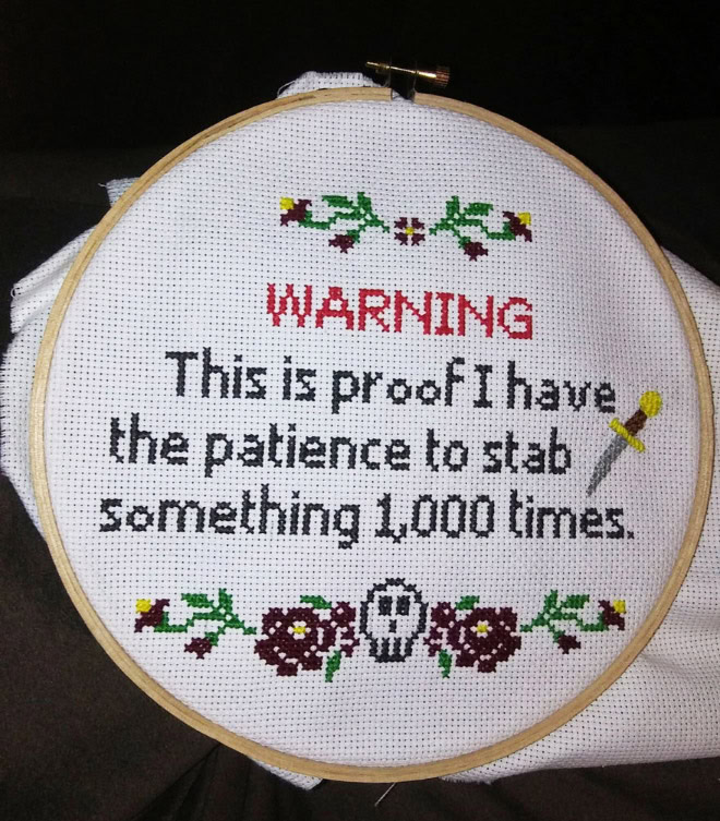 Brilliant cross stitch.