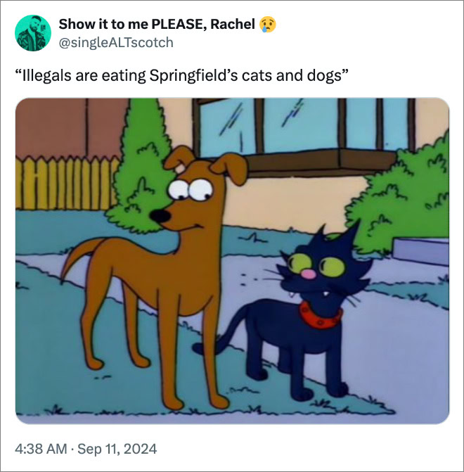 Illegals are eating Springfield’s cats and dogs