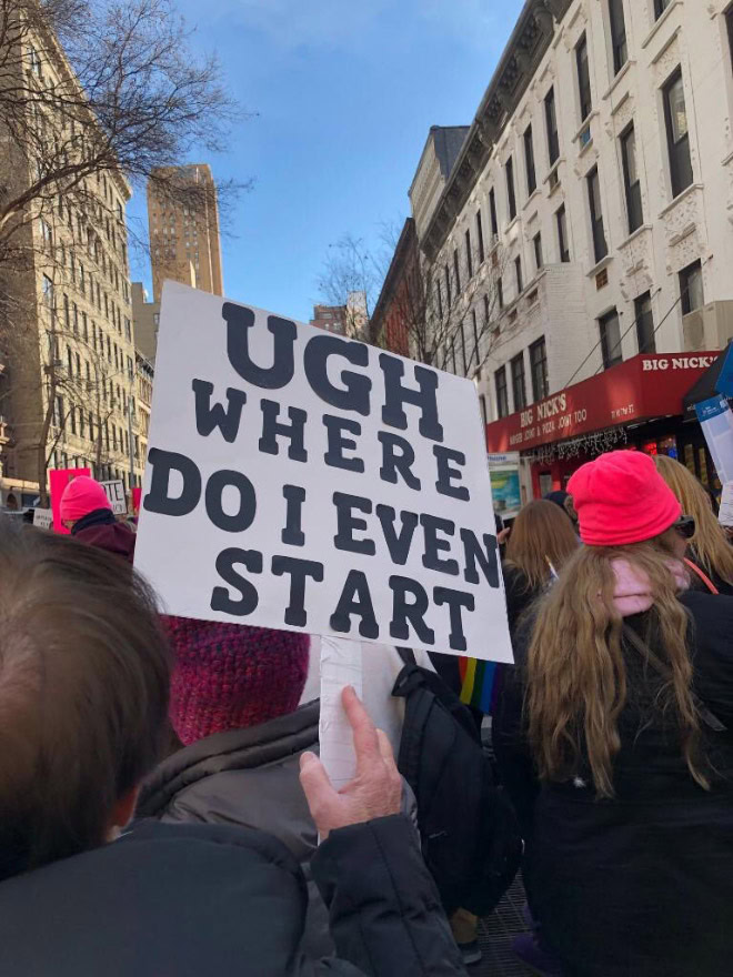 Hilariously polite protest sign.