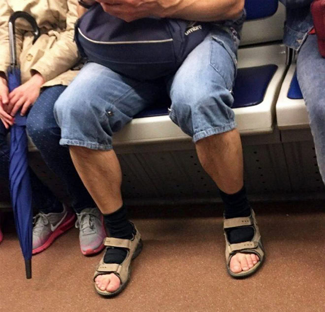 Socks and sandals - so sexy!