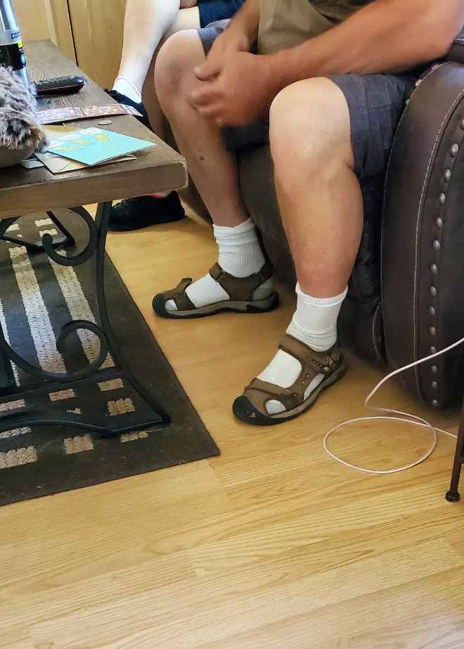 Socks and sandals - so sexy!