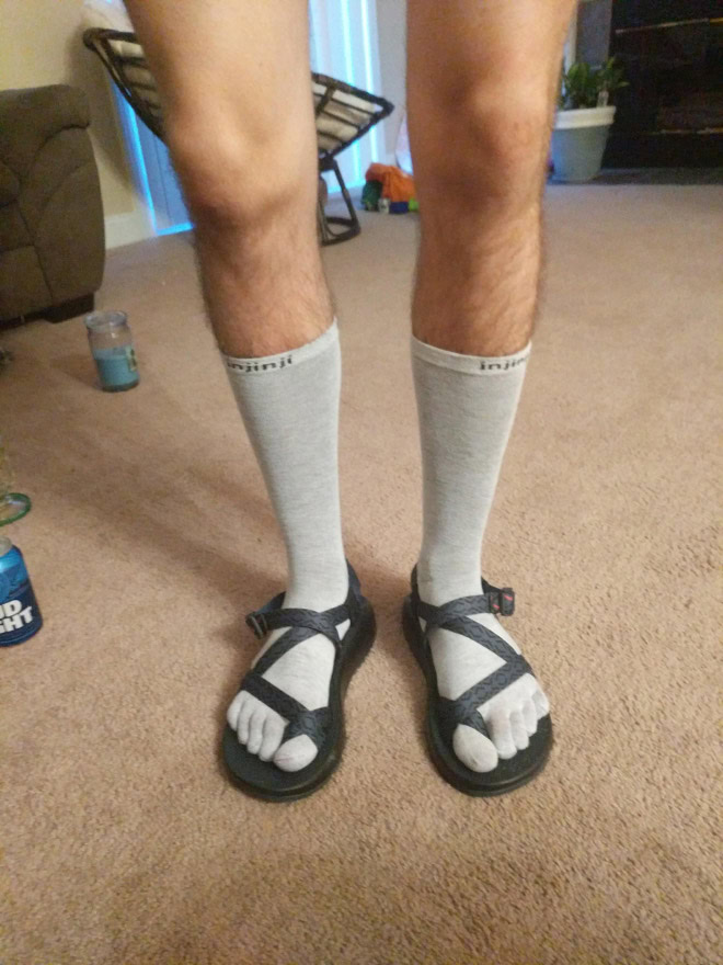 Socks and sandals - so sexy!