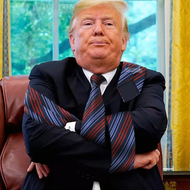 Have you ever noticed how long Trump's tie is?