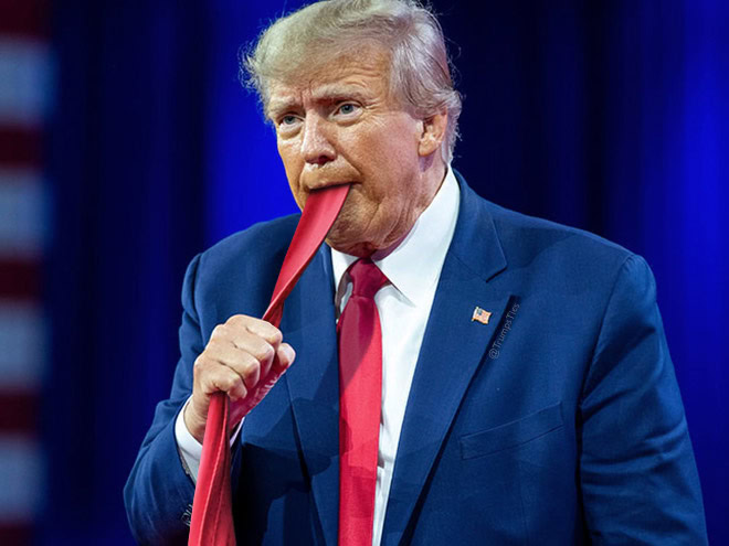 Have you ever noticed how long Trump's tie is?