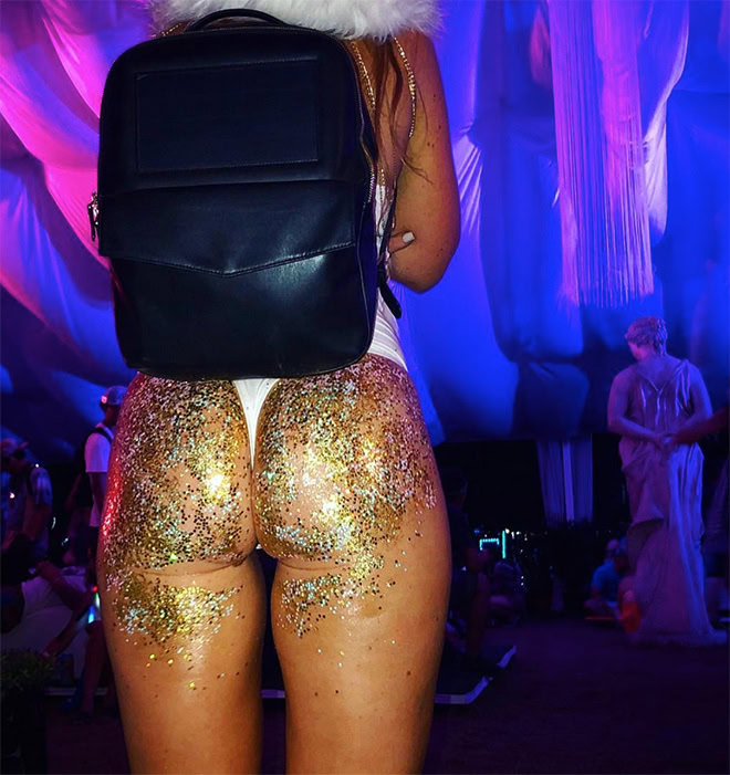 Glitter butt.