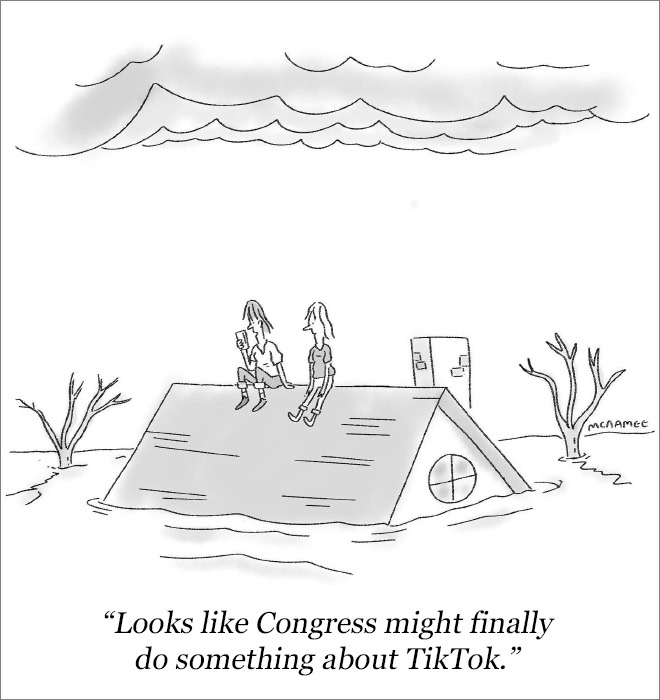 Cartoon by by John McNamee.