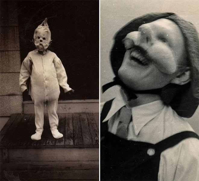 Vintage Halloween costumes were terrifying.