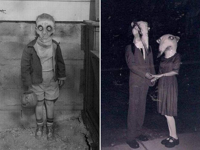 Vintage Halloween costumes were terrifying.