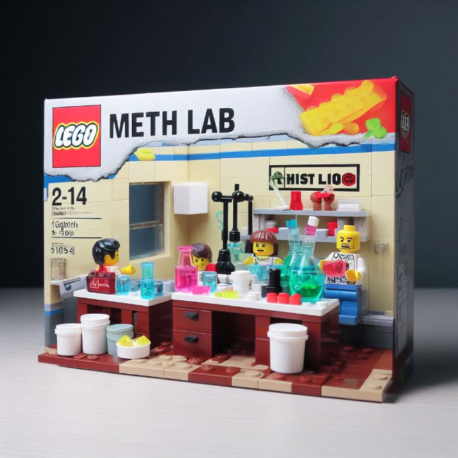 LEGO set created by AI.