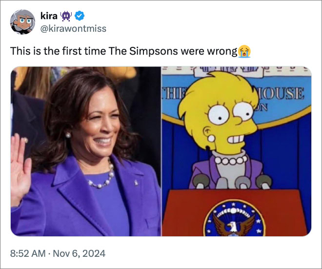 This is the first time The Simpsons were wrong