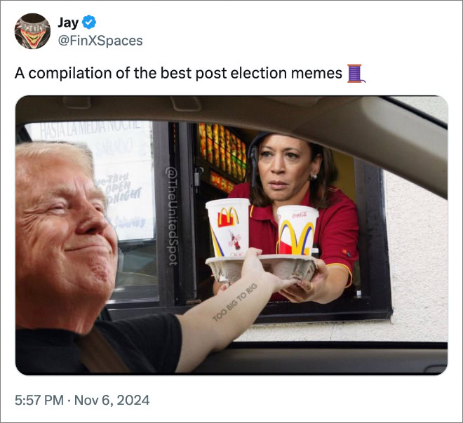 A compilation of the best post election memes