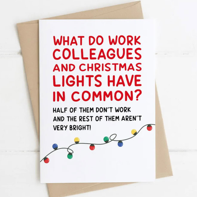 Funny Christmas card.