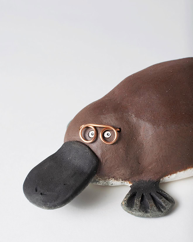 Handmade ceramic silliness by Helen Burgess.