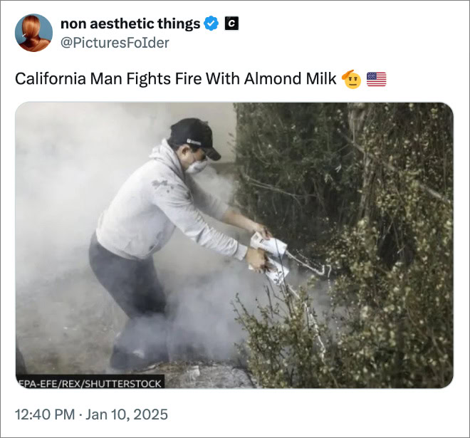 Almond milk fireman.