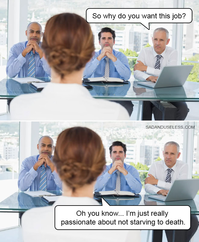 Job interview meme.