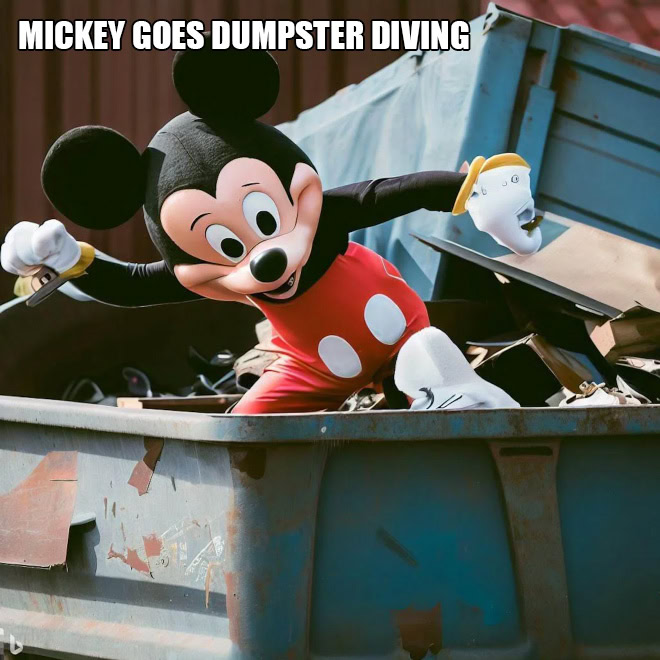 The secret life of Mickey Mouse, according to AI.