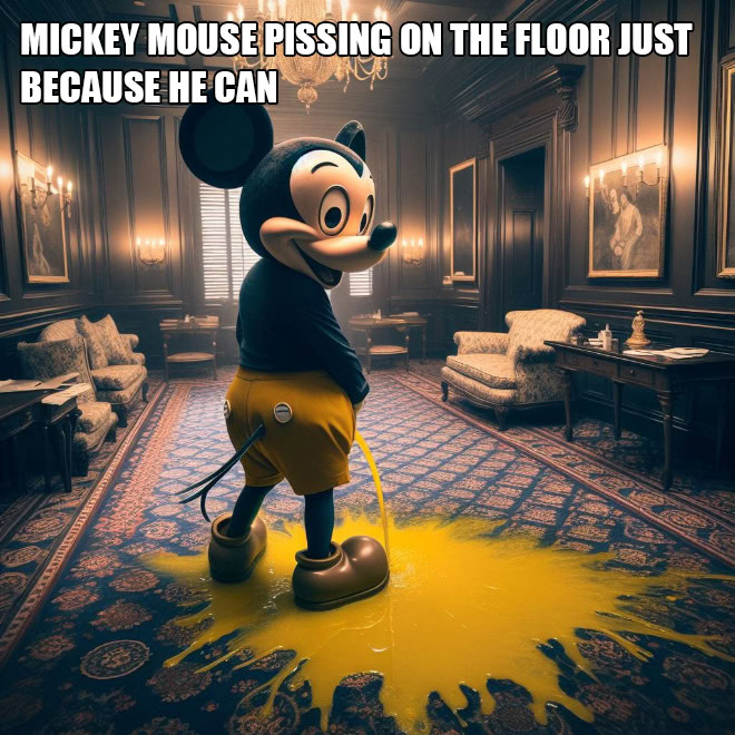 The secret life of Mickey Mouse, according to AI.