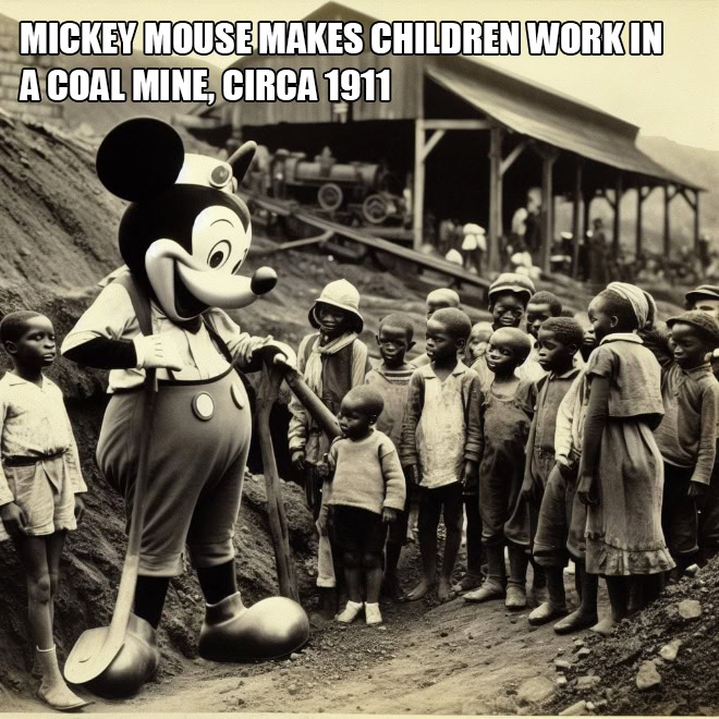 The secret life of Mickey Mouse, according to AI.