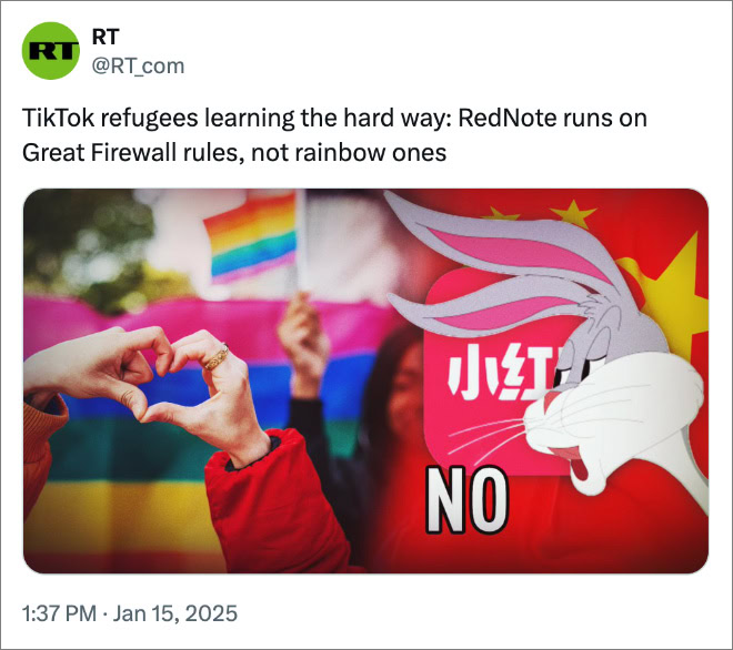 TikTok refugees learning the hard way: RedNote runs on Great Firewall rules, not rainbow ones