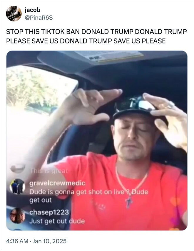 STOP THIS TIKTOK BAN DONALD TRUMP DONALD TRUMP PLEASE SAVE US DONALD TRUMP SAVE US PLEASE