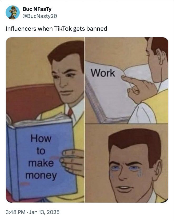 Influencers when TikTok gets banned