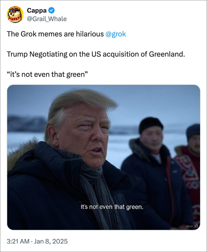 Trump Negotiating on the US acquisition of Greenland.