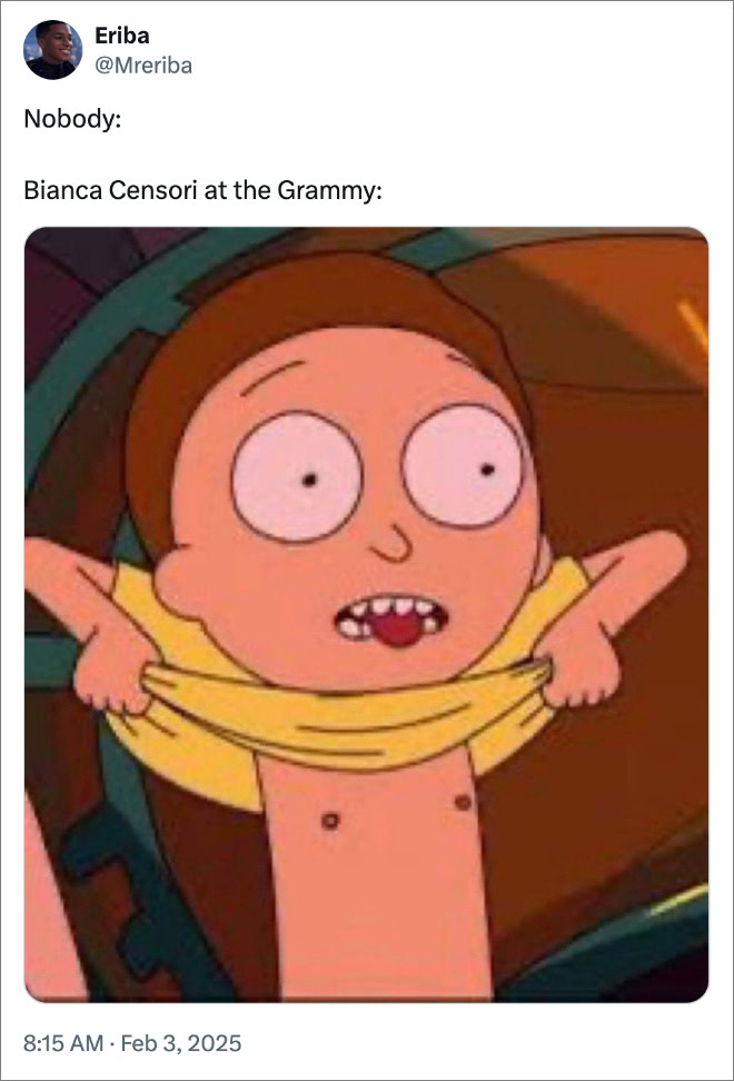 Nobody: Bianca Censori at the Grammy: