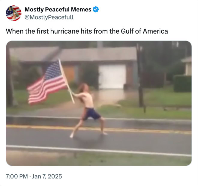 When the first hurricane hits from the Gulf of America